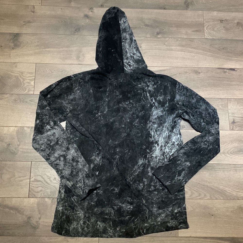 Grunge, Tie Dye Skull Long Sleeve Hoodie XL - Picture 2 of 5